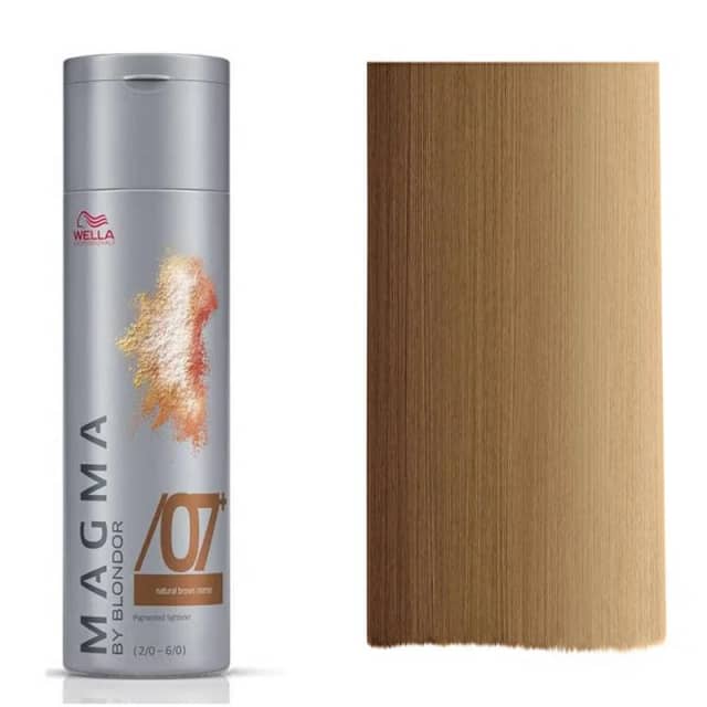Wella Professionals, Magma By Blondor, Hair Colouring Cream Toner, /07+ Dark Chestnut, For Foiling And FreeHand Techniques, 120 g